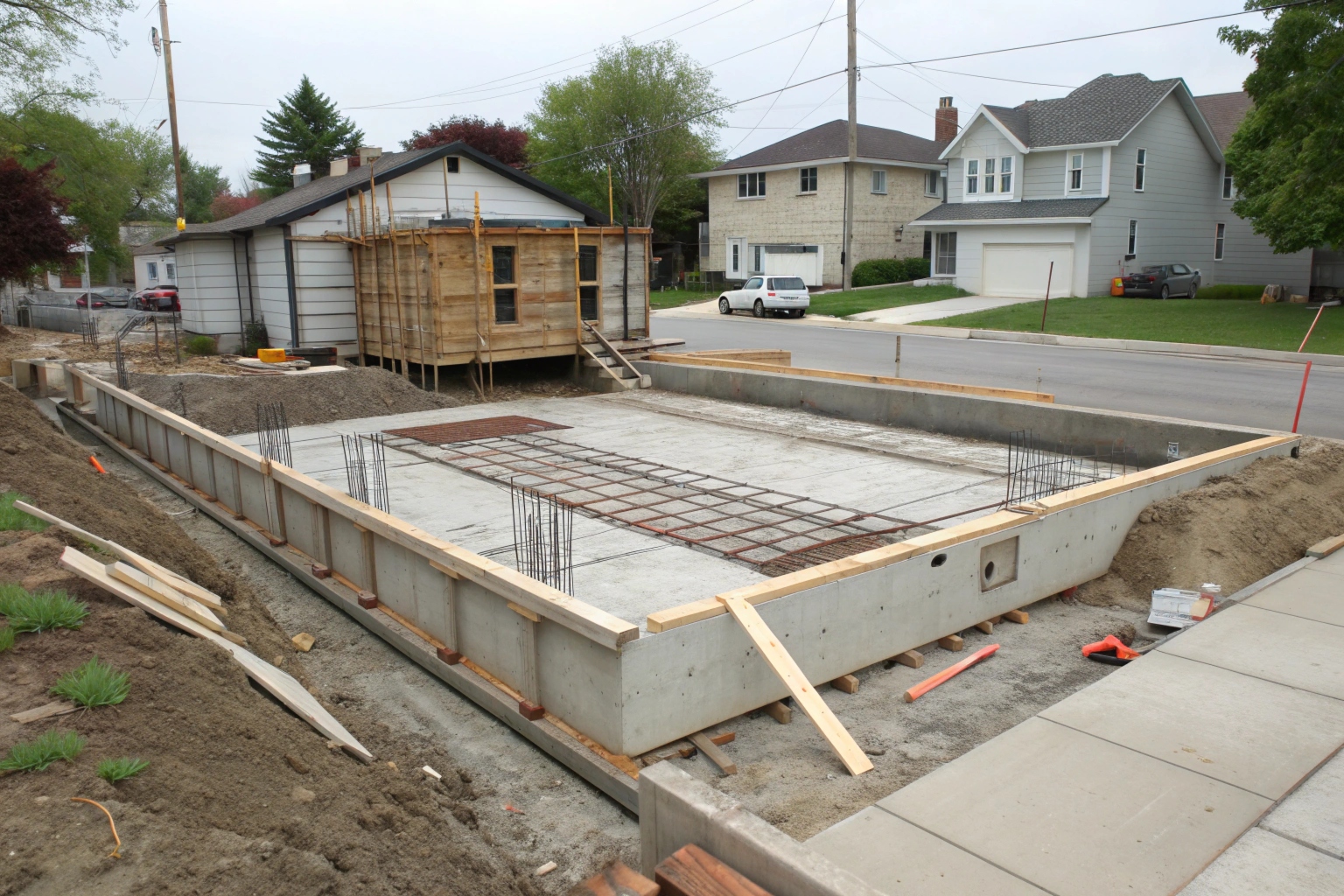 House slab construction for Canberra home extension