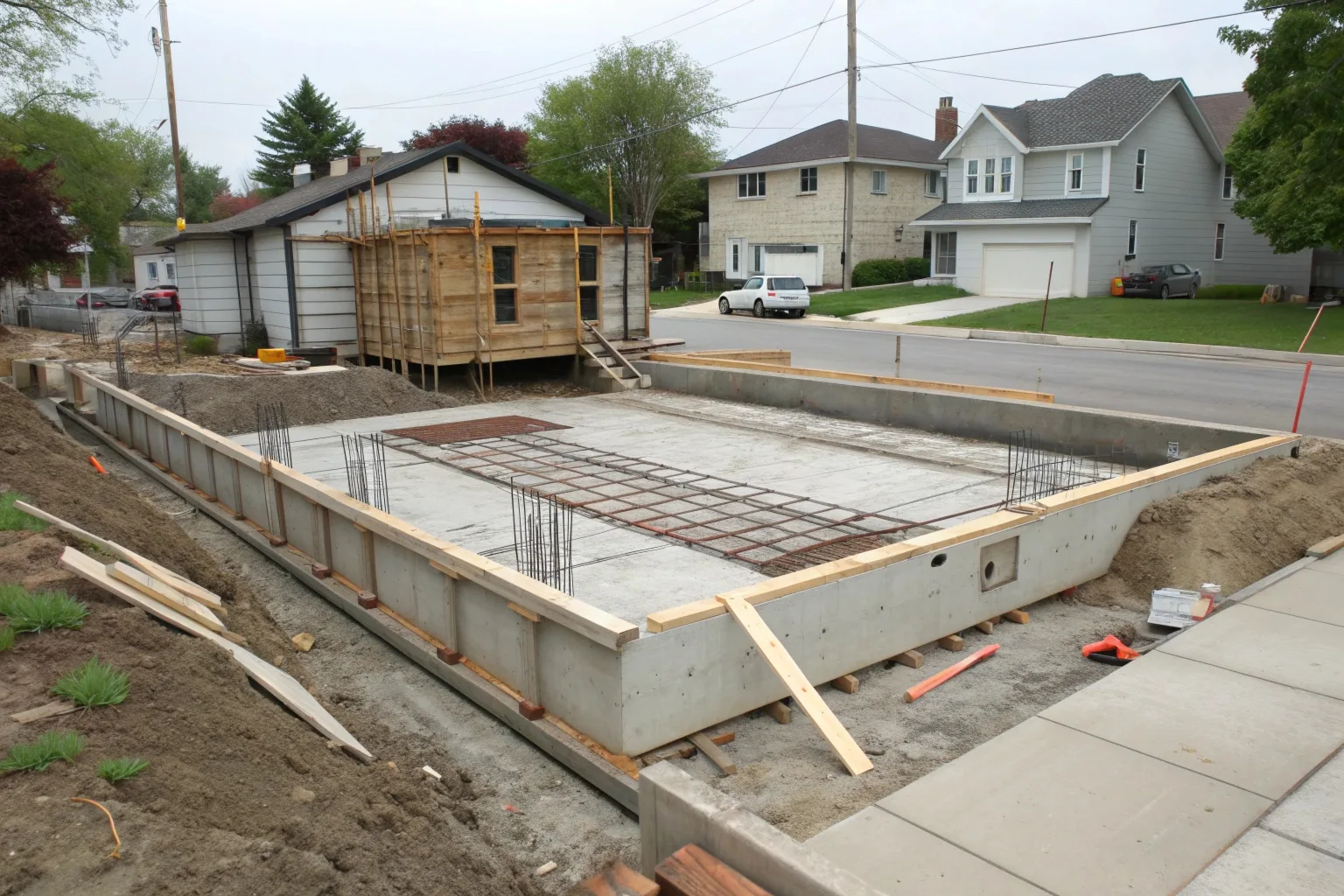 House slab construction for Canberra home extension