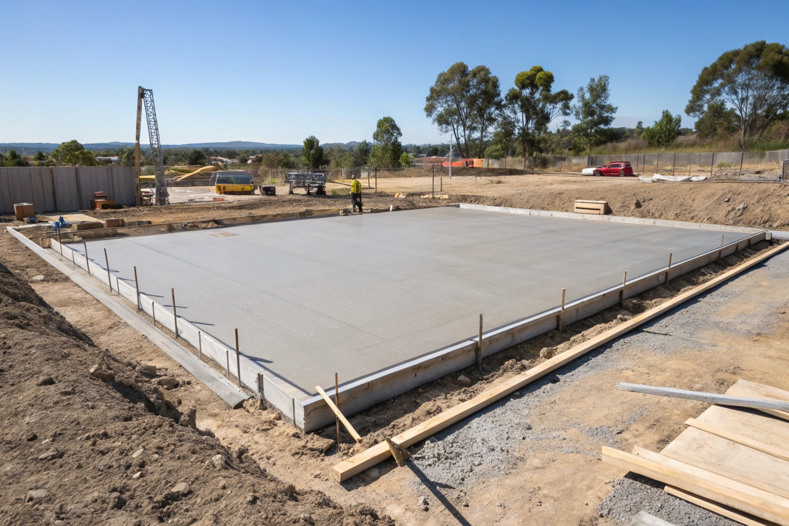 Reinforced concrete house slab foundation Canberra