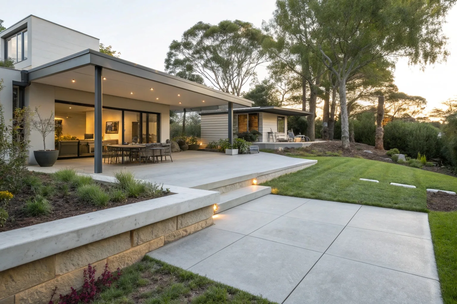 Concrete slab outdoor area Forrest ACT residential property