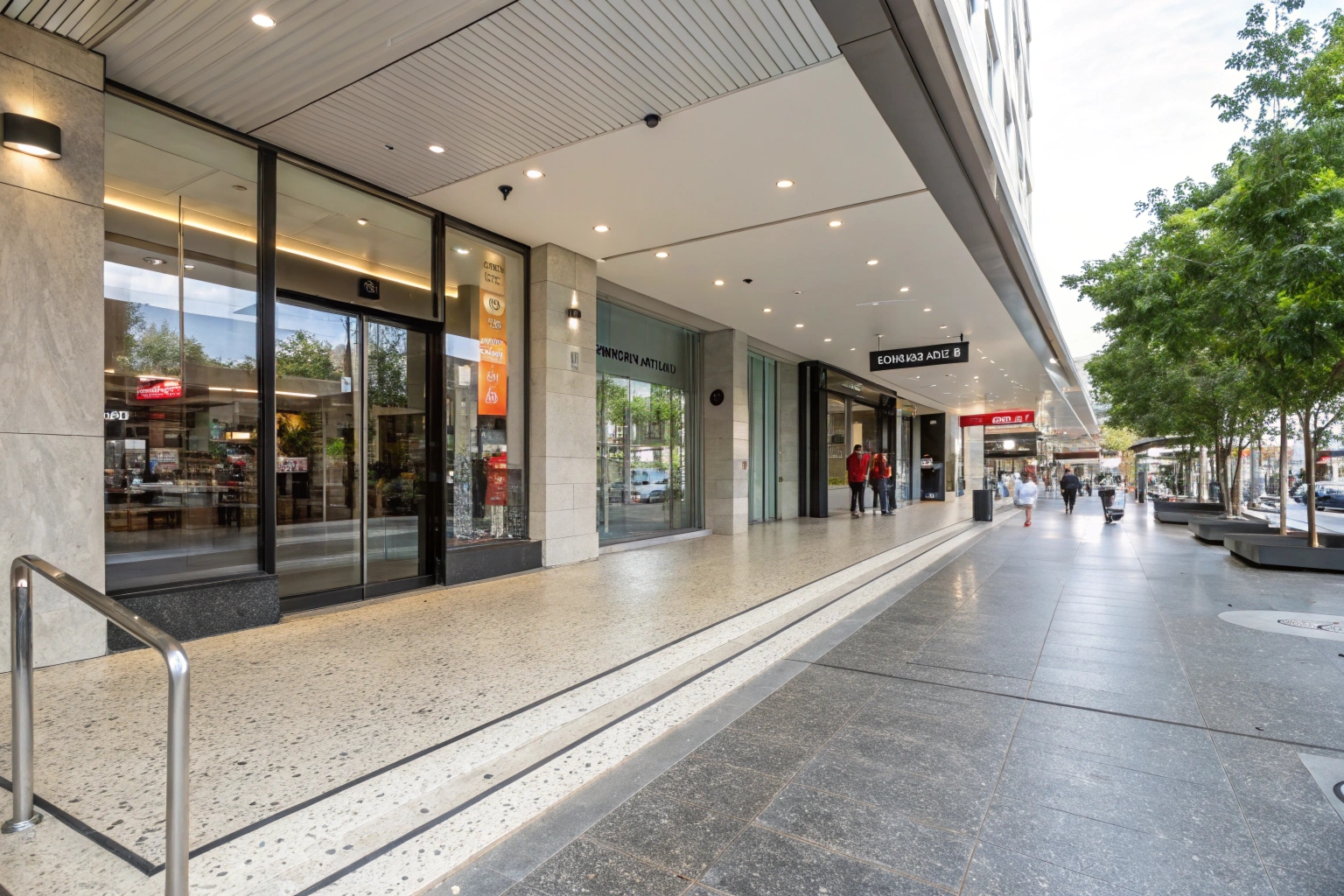 Commercial concrete Braddon business entrance Lonsdale Street precinct