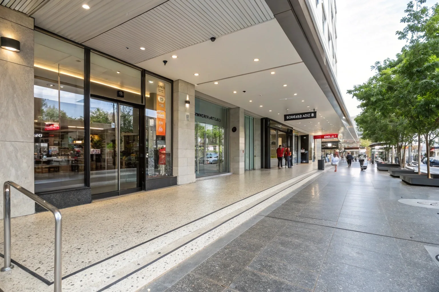 Commercial concrete Braddon business entrance Lonsdale Street precinct