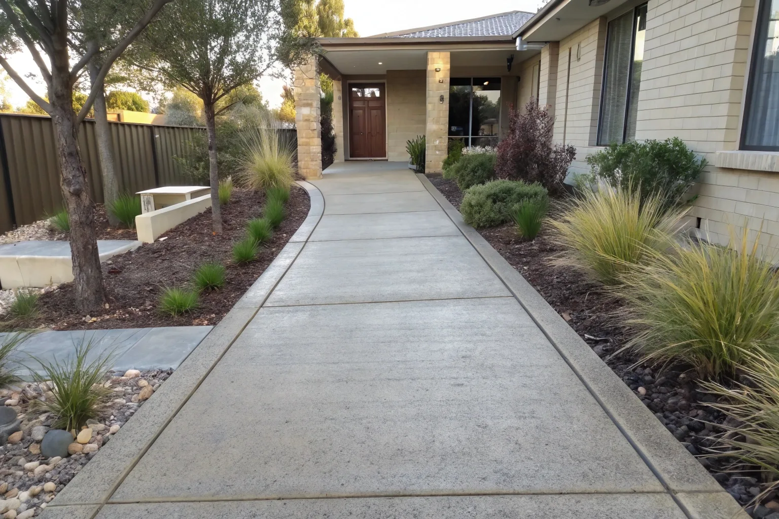 Concrete pathway installation Weston Creek home entrance