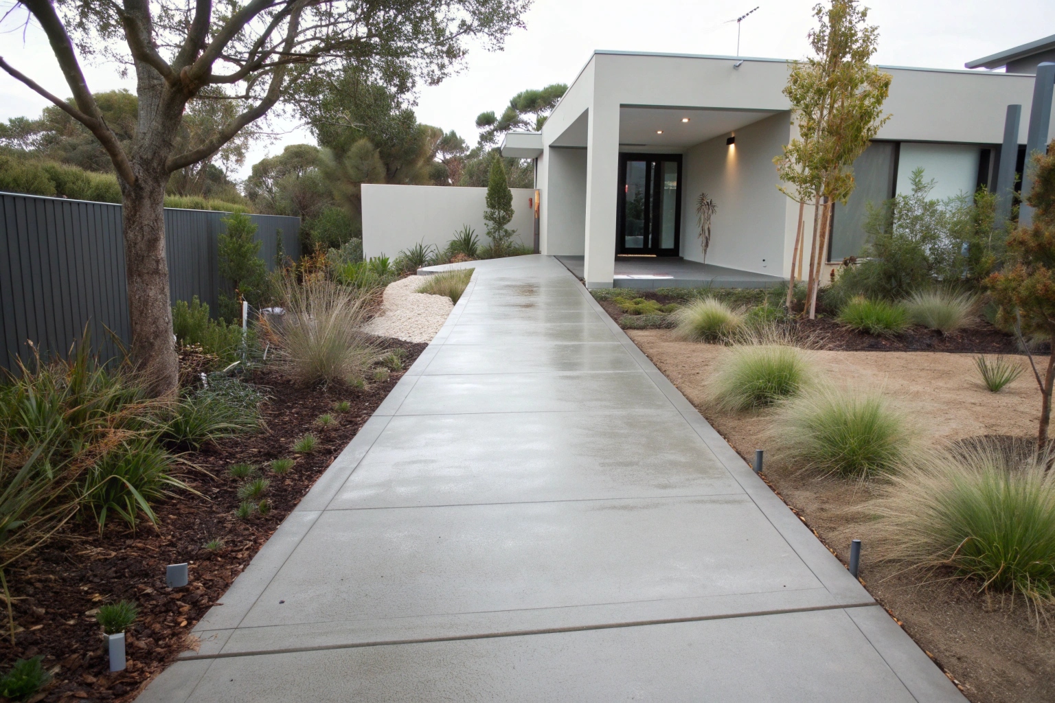 Concrete pathway installation Yarralumla residential property